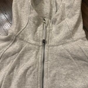 Light Gray Zip-Up Hoodie